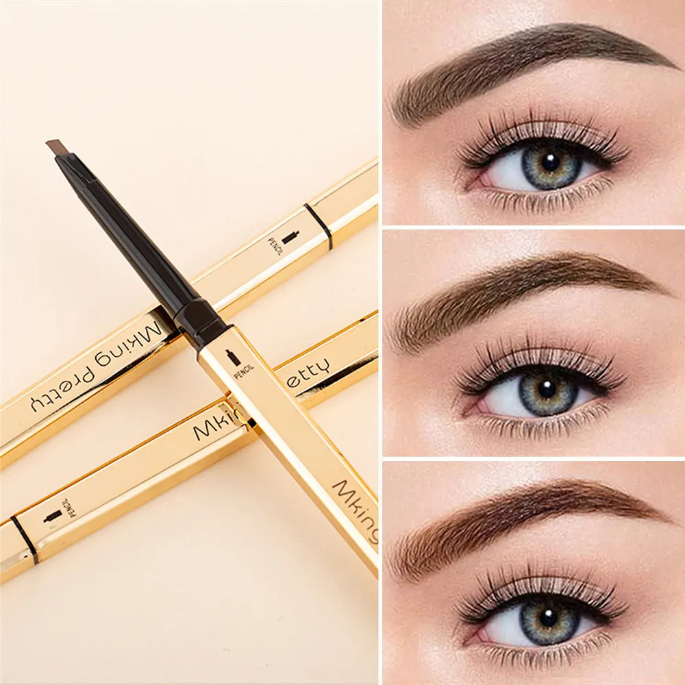 Makeup for Women Waterproof Eyebrow Enhancer Pen with Double Head Pencil and Brush Long Lasting Eye Brow Cosmetics Easy to Wear