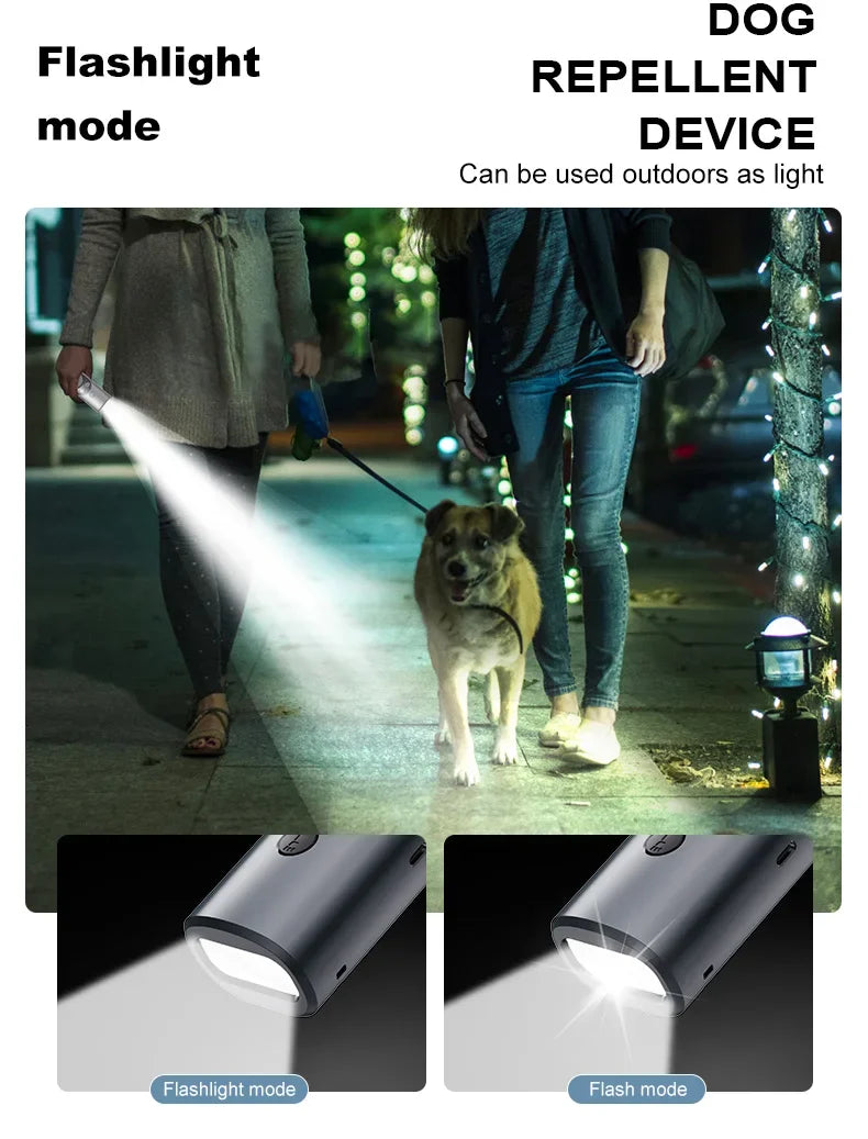 New Arrivals Ultrasonic Bark Catcher with LED Flashlight, Dog Repeller, Anti-Barker, Deterrent Bark Repeller Pets Supplies