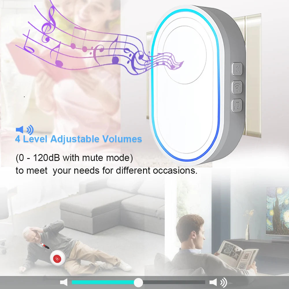 TUYA App Emergency Panic Button WIFI for Elderly Alarm SOS Bracelet Wireless Caregiver Pager Watch Call Senior Fall Alert
