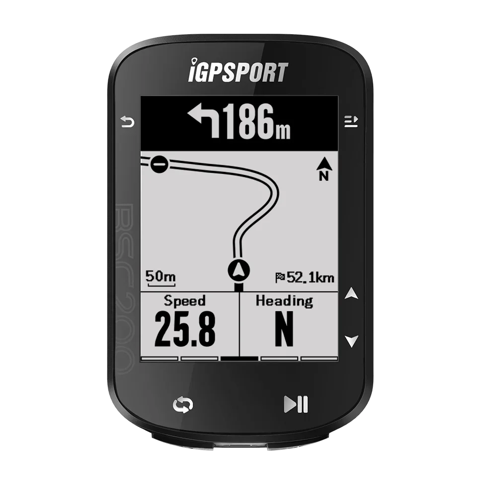 NEW Arrivals BSC200 GPS Bicycle Computer with Holder Set Cycling Odometer Wireless Speedometer Route Navigation ANT + Bluetooth5.0 Bikes Parts Accessories Sports Supplies