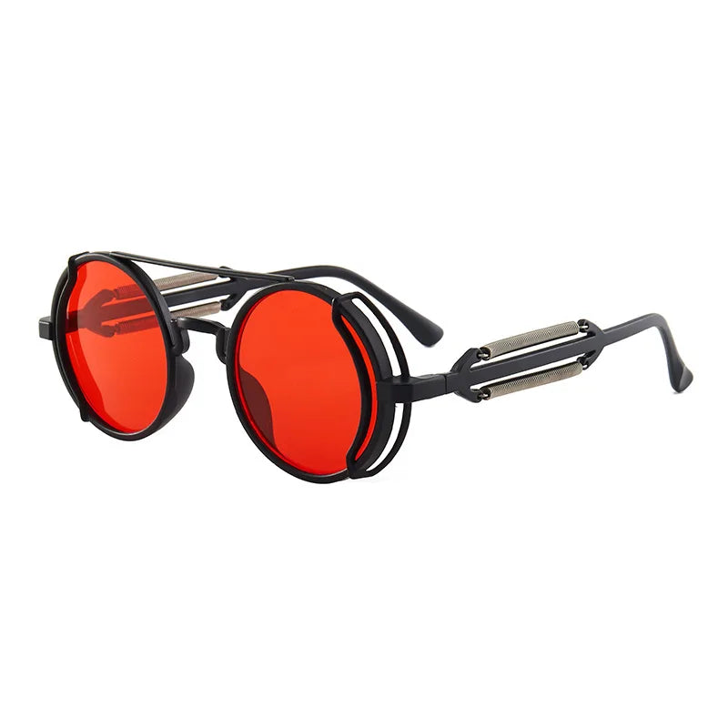 NEW Arrivals 10 Colors Steampunk Sunglasses UV400 Round Frame Design Colored Lenses Glasses Eyewear Gothic Men Women Retro Classic Sunglasses Steampunk Eyewear