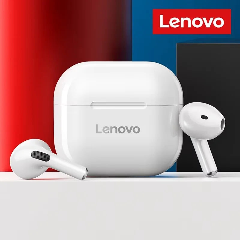NEW 100% Original Lenovo Wireless LP40 NEW Bluetooth V5.0 Earphones Anti-Sweat Lightweight Headphones Compatible With Smart Phone Laptop Computer Earbuds 2 Drivers with Microphone Electronic Supplies