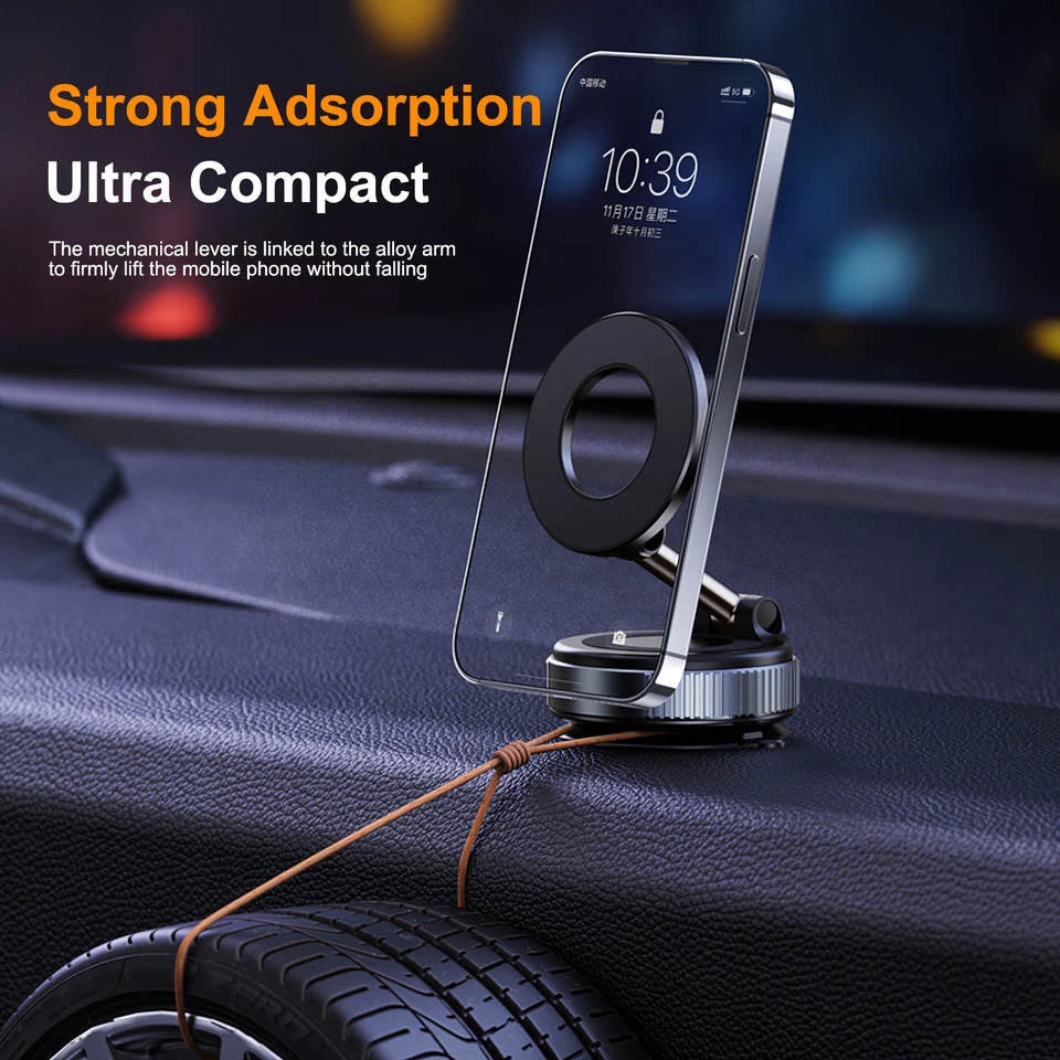 NEW Foldable Vacuum Adsorption Magnetic Car Phone Holder Suction Cup Dedicated Navigation Phone Holder Mobile Cell Phones Tools Cars Accessories