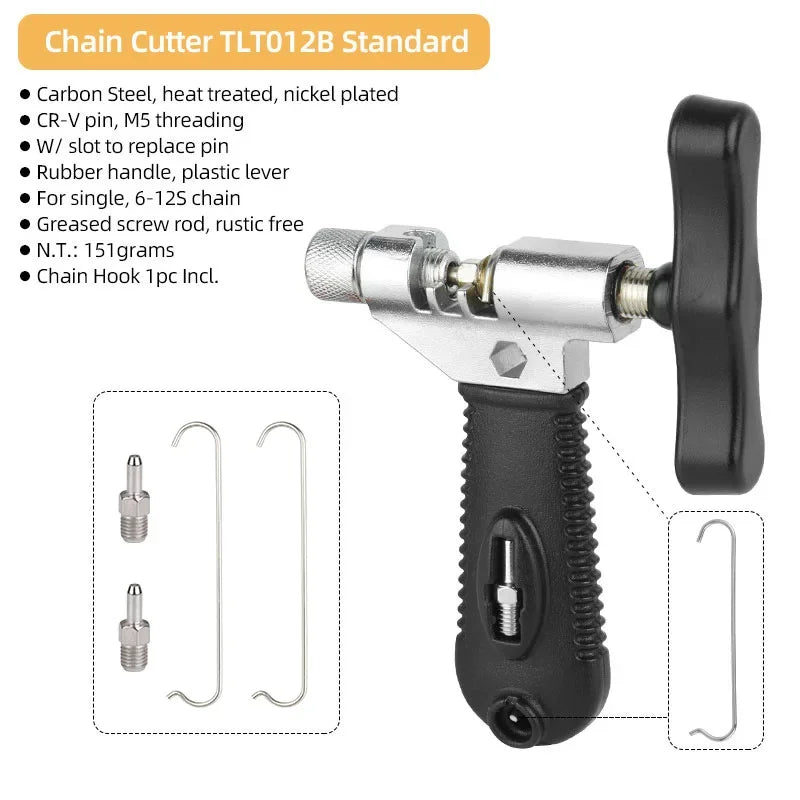 NEW 6 7 8 9 10 11 12 Speed Bicycle Chain Breaker W/ Spare Pin N Hook Universal MTB Chain Cutter Install Remove Tool Bikes Accessories Sports Supplies