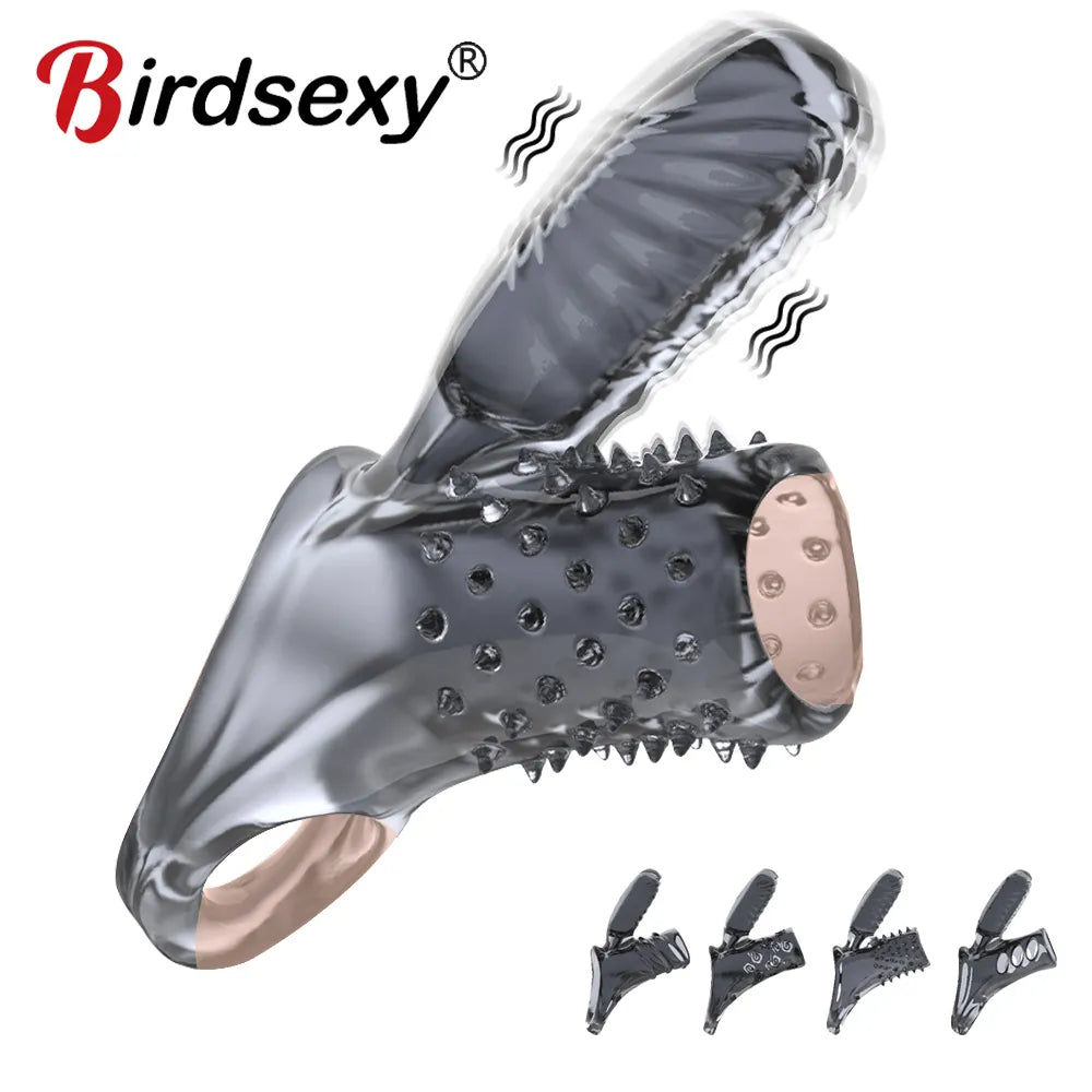 Adult Men Cock Ring Ejaculation Delay Clitoris Stimulator Soft Silicone Erection Penis Ring Vibrator Sex Toy for Couples Adult Toys