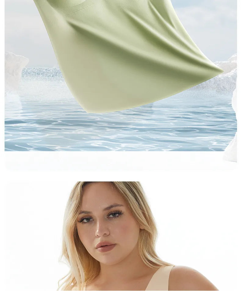 NEW Arrivals 4 Colors M-5XL For 35-105kg Plus-Size Women Camisole Top With Chest Pad Bottoming Vest Seamless Breathable Safety High Elastic Underwear