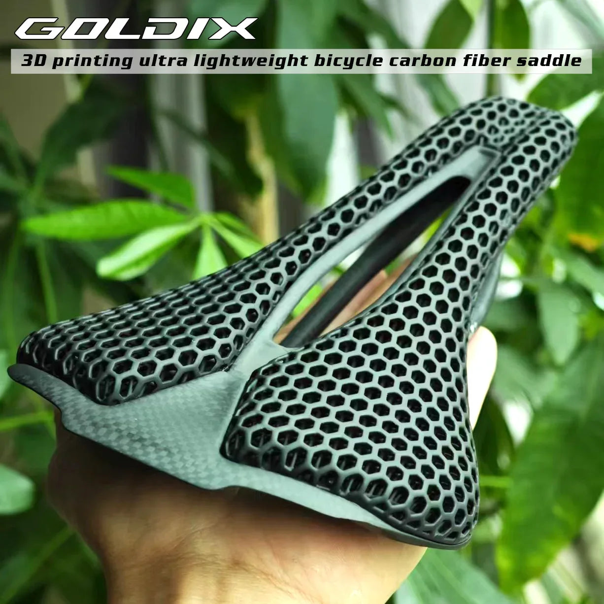 NEW Arrivals 3D Printing Bicycle Carbon Fiber Saddle Ultra Light Highway MTB Racing Saddle Bicycle Cushion Bicycle Seat Accessories