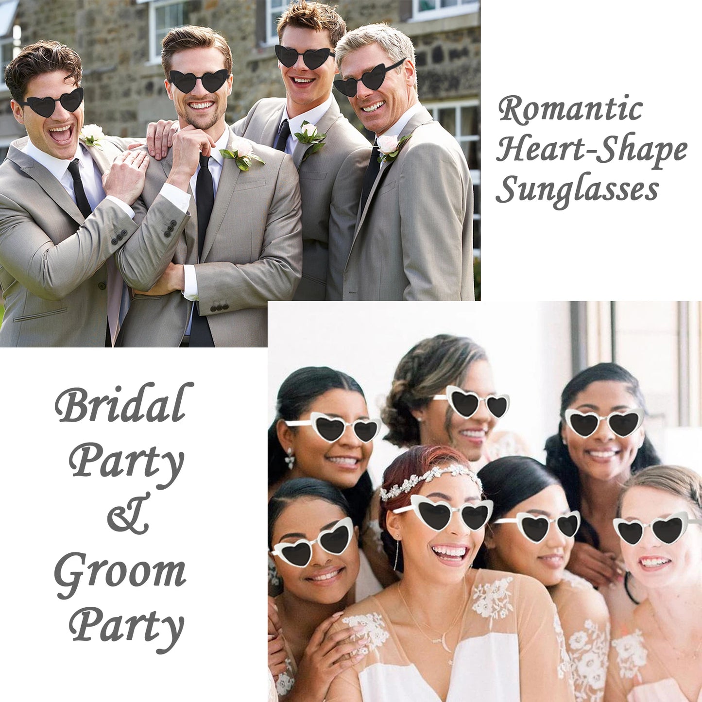 NEW Arrivals 24-48-100PCS Set Wedding Heart Sunglasses Memories for Wedding Guests Wedding Souvenirs Sunglasses Wedding Party Bachelorette Hen Party Accessories