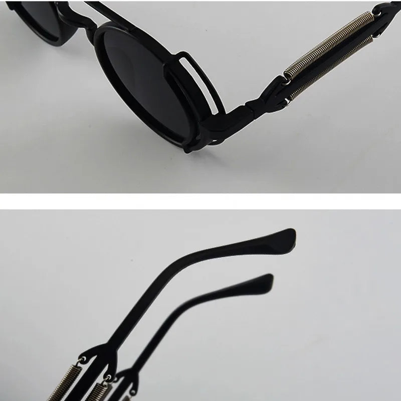 NEW Arrivals 10 Colors Steampunk Sunglasses UV400 Round Frame Design Colored Lenses Glasses Eyewear Gothic Men Women Retro Classic Sunglasses Steampunk Eyewear