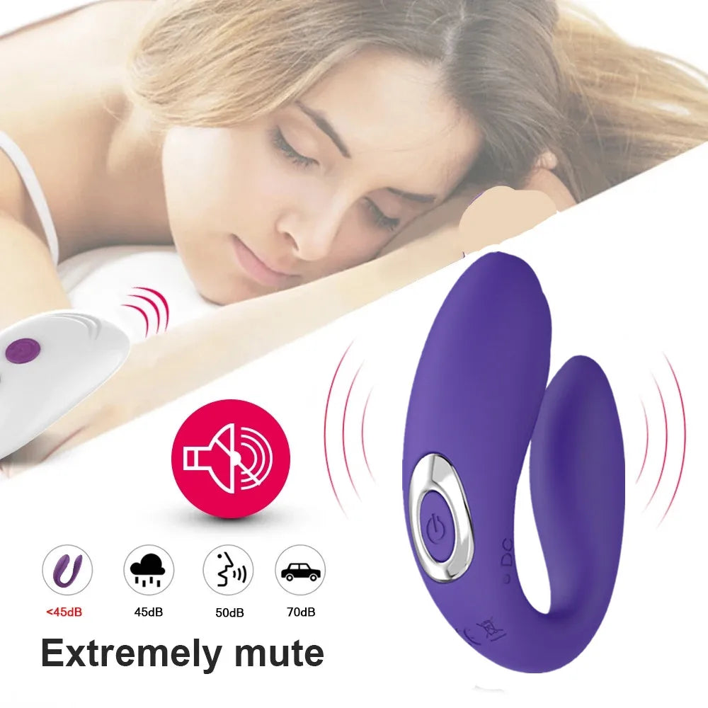 Wireless Remote Control Dildo Vibrator Female Dual Motors U Shape Clitoris Stimulator Wearable Sex Toys for Women Couples Adults