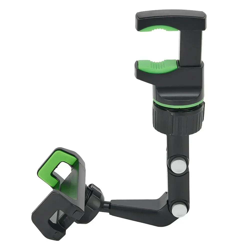 NEW Rearview Mirror Phone Holder, 360° Rotatable and Retractable Car Phone Mount, Multifunctional Rear View Mirror Holder for All Cars Mobile Phones Accessories