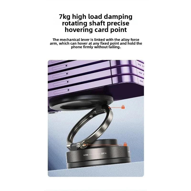 NEW Arrivals T30 Vacuum Magnetic Phone Holder Stand, for Mag Safe Suction Cup Phone Mount Adjustable Swivel Lock, for Your Car/Gym/Mirror