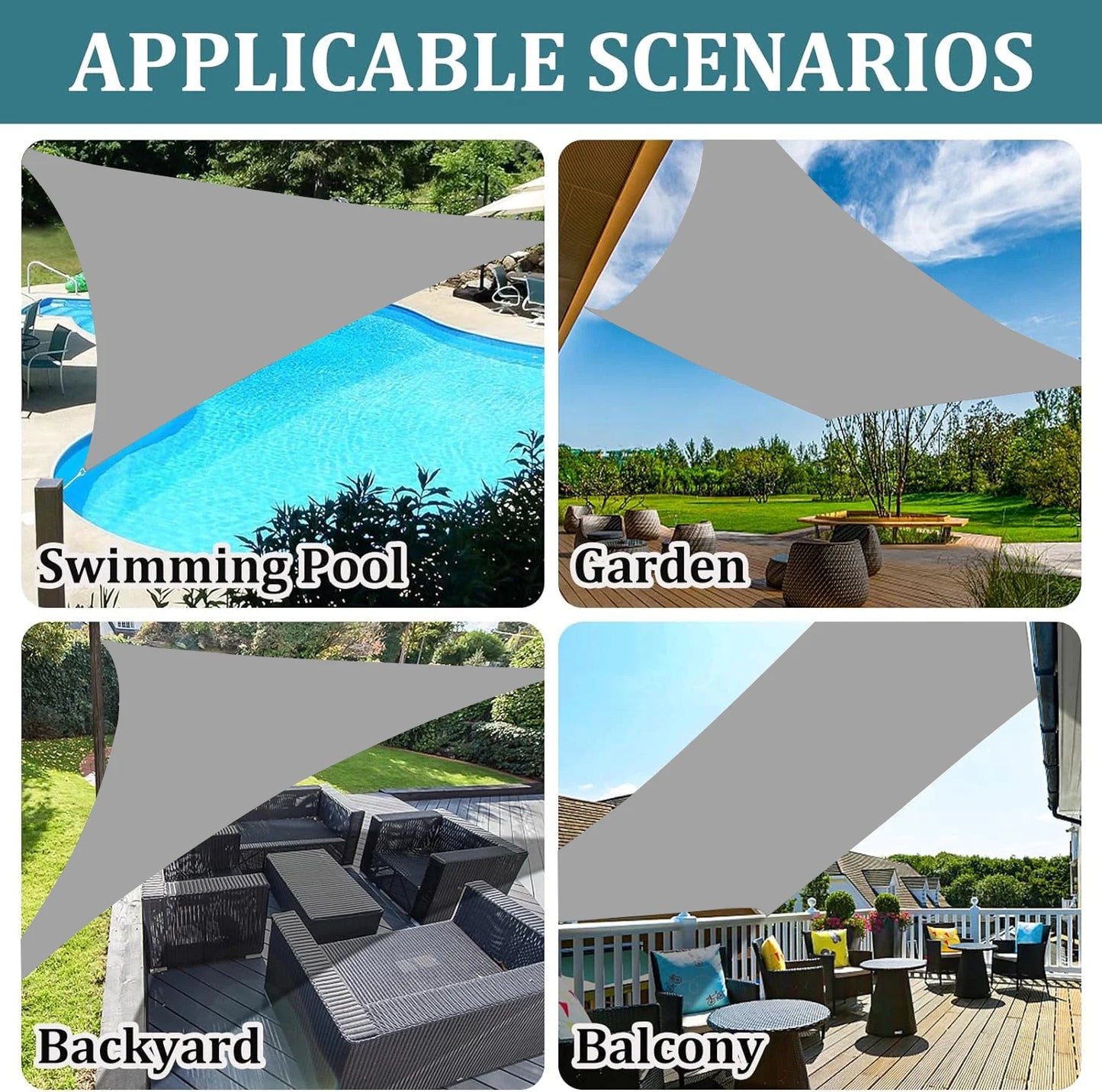 Waterproof Sunshade Protective Cover Canvas Camping Sunshade Cloth Large Outdoor Rain and Snow Shed Garden Terrace