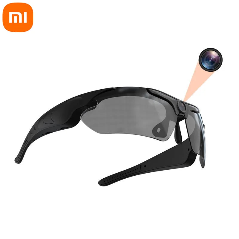 NEW Black Xiaomi Mini 1080P FPV Eyeglasses Video Shooting HD Camera with MIC Wi-Fi Intelligent Headset Glasses Outdoor Sports Video & Sound Recording 20 Languages Cycling Bikes Security Accessories