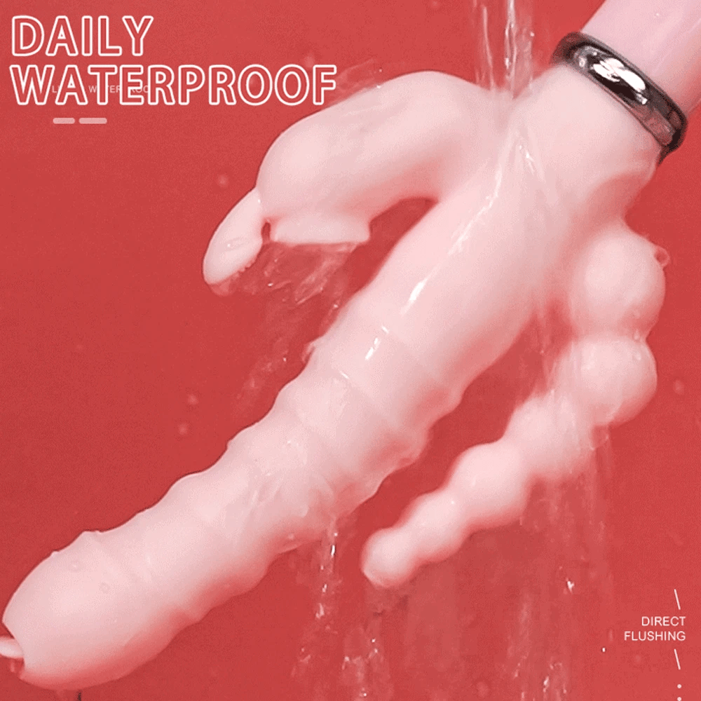 3 In 1 Rabbit Vibrator Masturbators Dildo Sex Toys Licking Vagina G-Spot Stimulator Anal Vibrator for Women Adult Toys Products