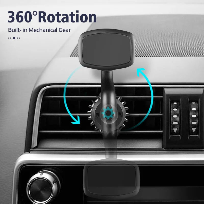 Car Bracket Car Phone Holder With Multifunctional 360 Degree Rotating Air Outlet Magnetic Buckle Type Car Phone Holders Stands