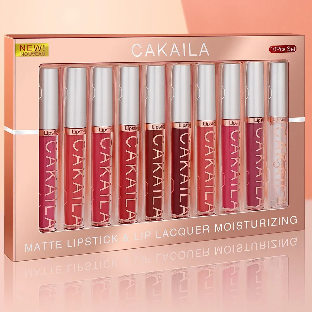 10 PCS Lipstick Set Makeup for women Waterproof Long lasting Cosmetics makeup Matte lipstick