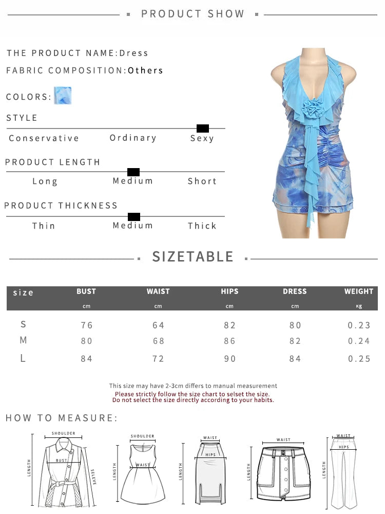 NEW Arrivals UK Size Patchwork Aesthetic Women Mini Dress Sexy Halter Backless V-Neck Stacked Bodycon Female Vacation Evening Beach Party Summer Night Clubwear Outfit