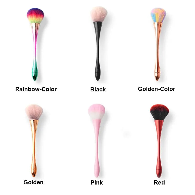 6 Styles Gold Powder Brush Professional Nail Art Make Up Brush Large Cosmetic Face Cont Cosmetic Face Cont Brocha Colorete Tools