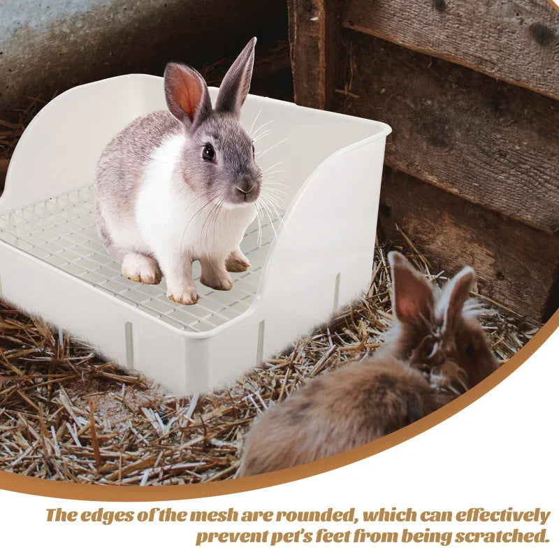 Rabbit Potty Pet Bedpan Bunny Cage Toilet Large Washable Dog Cat Pee Pads Plastic for Bunnies Pets