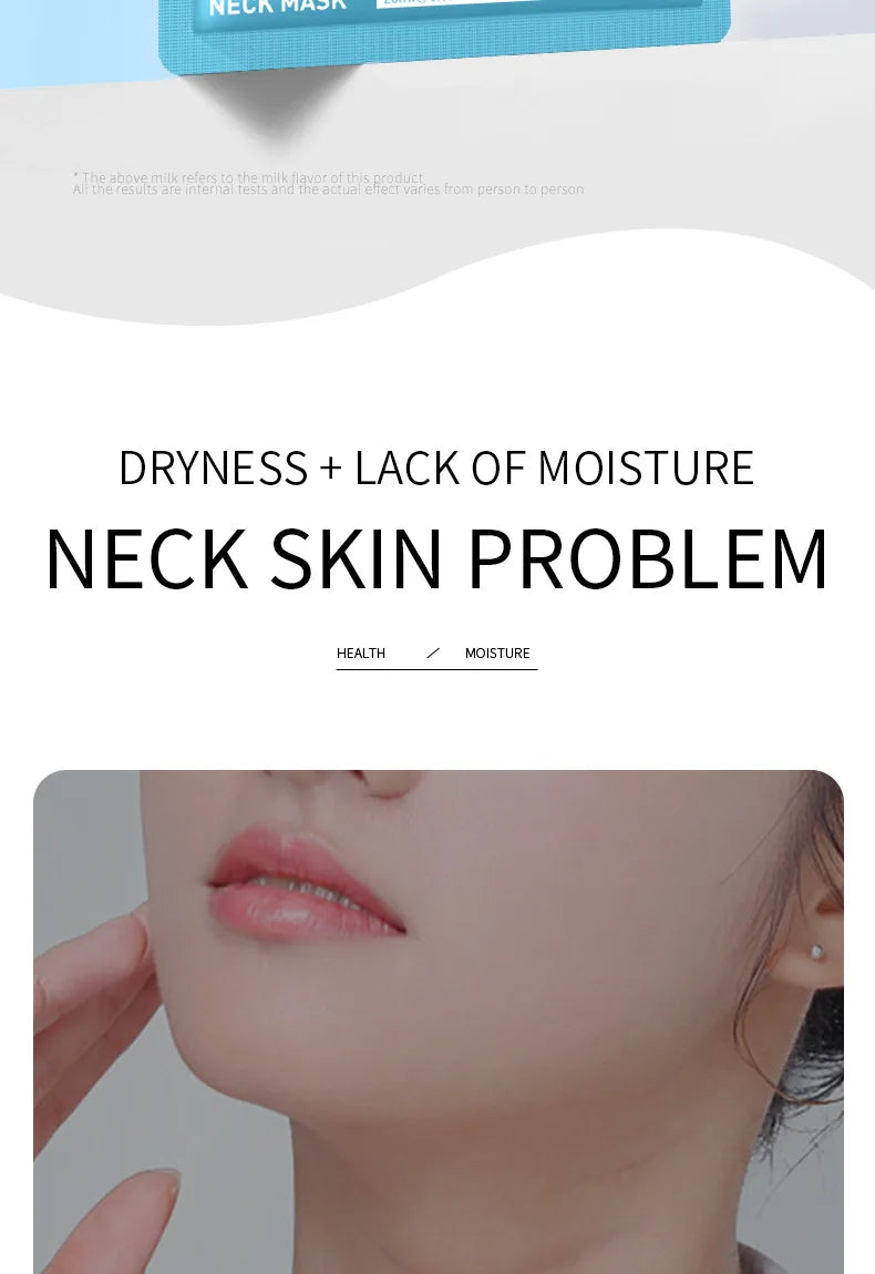 NEW 10PCS Set Korean Hyaluronic Acid Neck Mask Collagen Firming Neck Masks Nourishing Brighten Moisturizing Necks Women Beauty Korean Skin Care Products