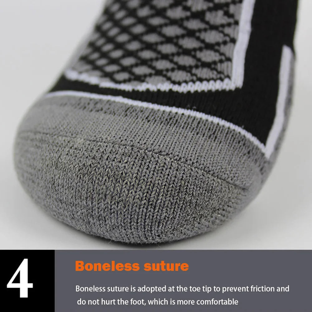 2pcs Winter Warm Thickened Ski Socks Hiking Stockings for Women Men Children Anti-cold Skiing Socks Sportswear