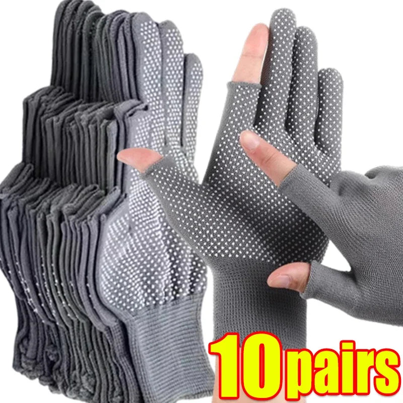 NEW Arrivals 10-20Pairs Set Anti-slip Work Gloves for Motorcycle Cycling Sport Men Women Lightweight Thin Breathable Touchscreen Glove Outdoor Home Kitchen Garden Plants Workout Gloves