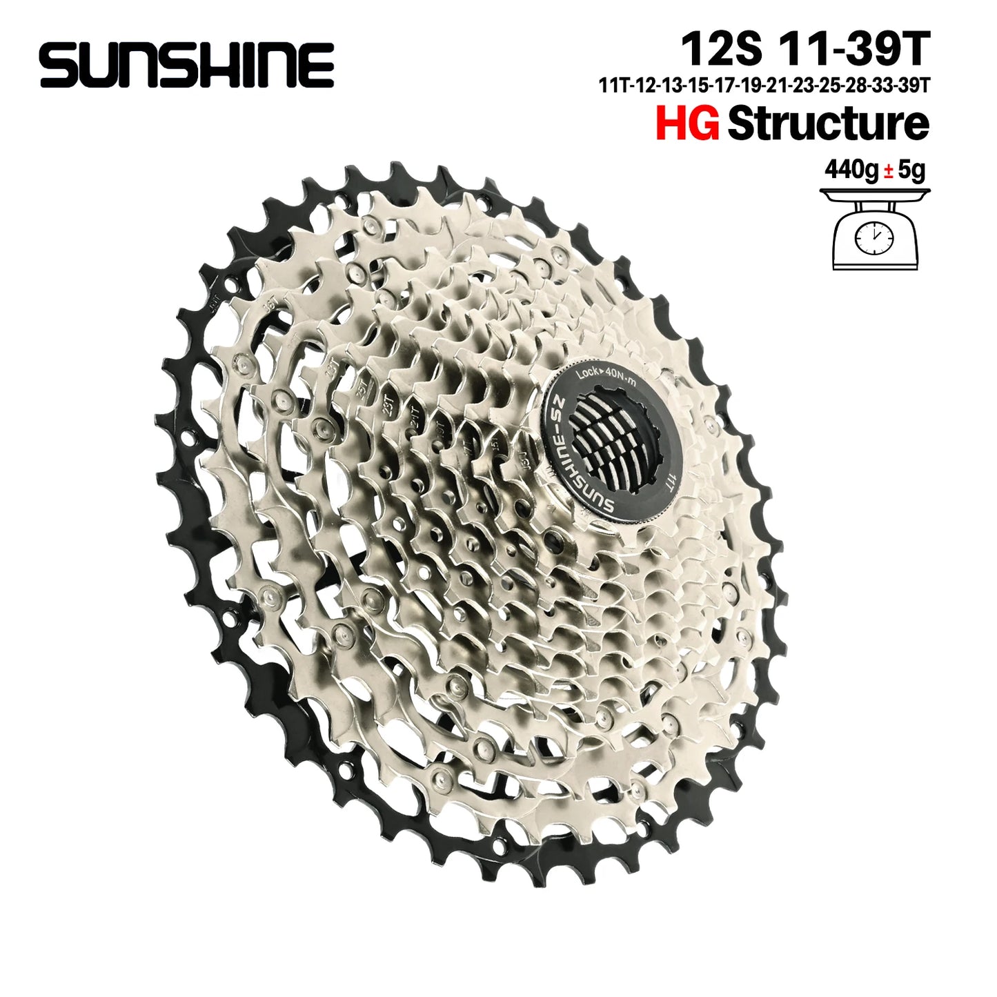 Ultralight Bicycle Cassette Freewheel Carbon Steel Material 9/10/11/12/13 Speed HG Structure Sprocket for Mountain Bike Bicycle Accessories Sports Supplies
