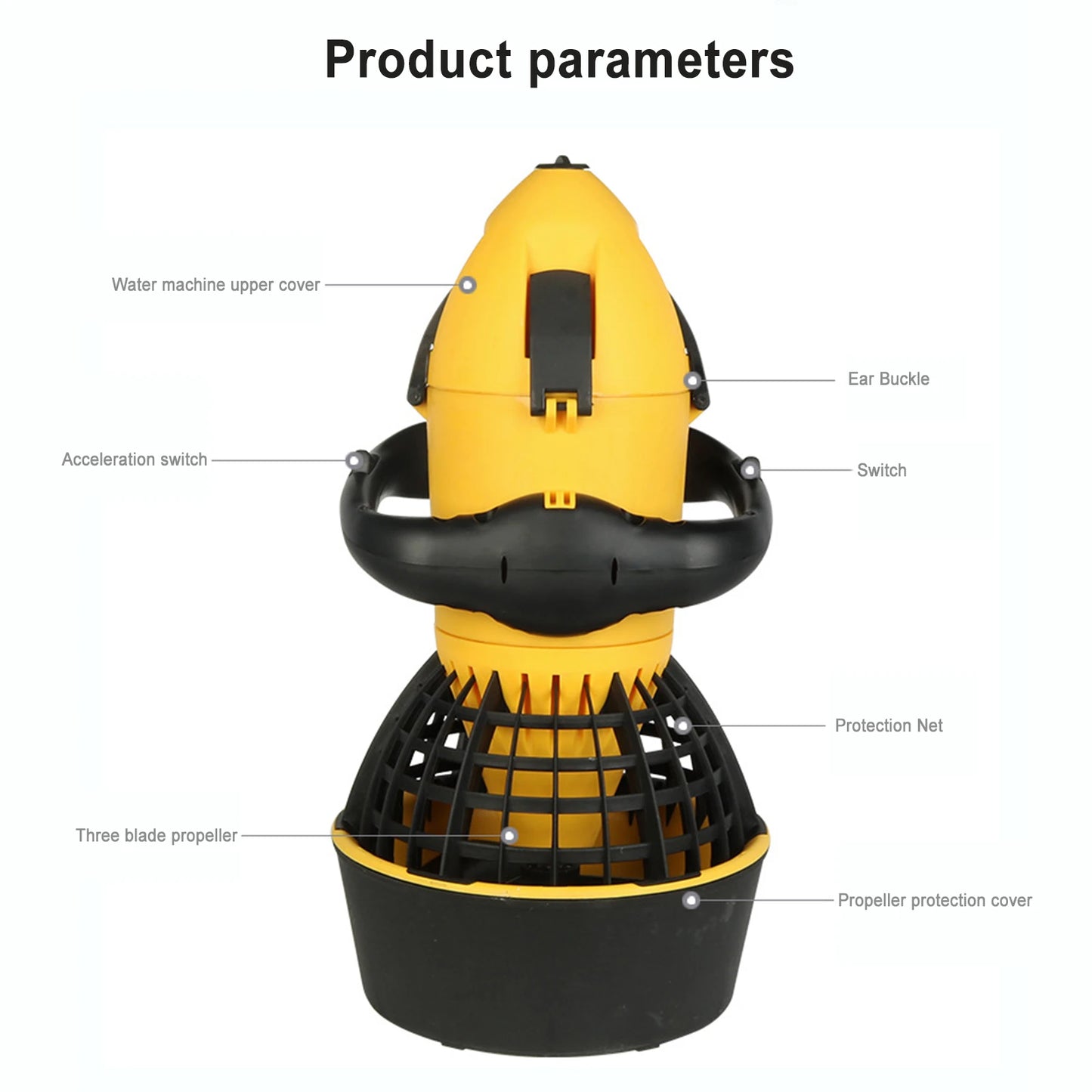 500W Electric Underwater Scooter Electric Underwater Bike Diving Scuba Scooter for Ocean and Pool Waterproof Outdoor Sports
