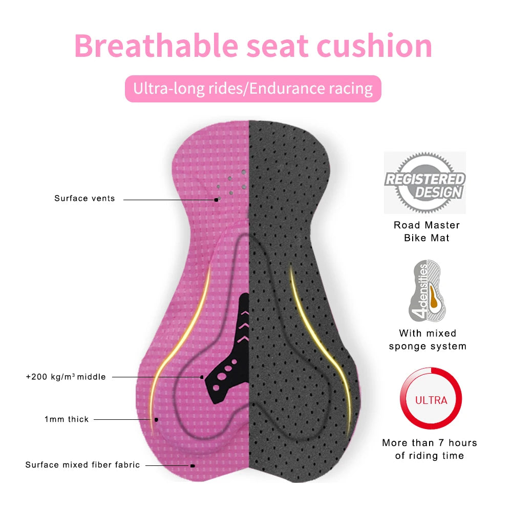 X-Tiger Women Pro Cycling Bib Shorts Summer Laika MTB Road Bicycle Shorts Women's Cycling Suspenders With ST-MULTI cushion