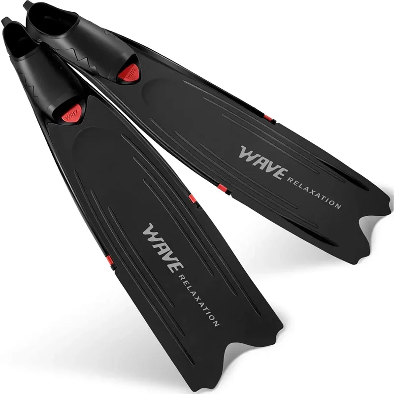 NEW Arrivals Black/White/Transparent 36-46 Size Plus Size Professional Freediving Long Fins Flippers - for Spearfishing, Snorkeling , Scuba Diving & Water Sports | PP+TPR with Anti-Skid