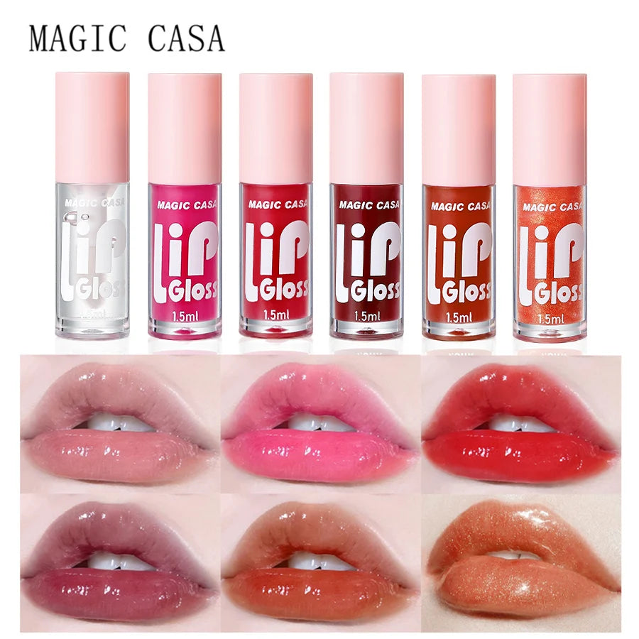 NEW Arrivals 6PCS Set Korean Small Bottle Hydrating Jelly Lip Oil Long-Lasting Moisturizing Smooth Shimmering Lip Hydrating Liquid Korean Skin Care Products
