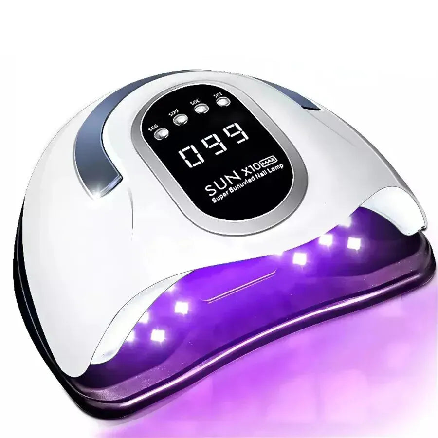 SUN X10MAX UV LED Nail Lamp for Manicure 280W Gel Polish Drying Machine with Large LCD Touch Professional Smart Nail Dryer Tools