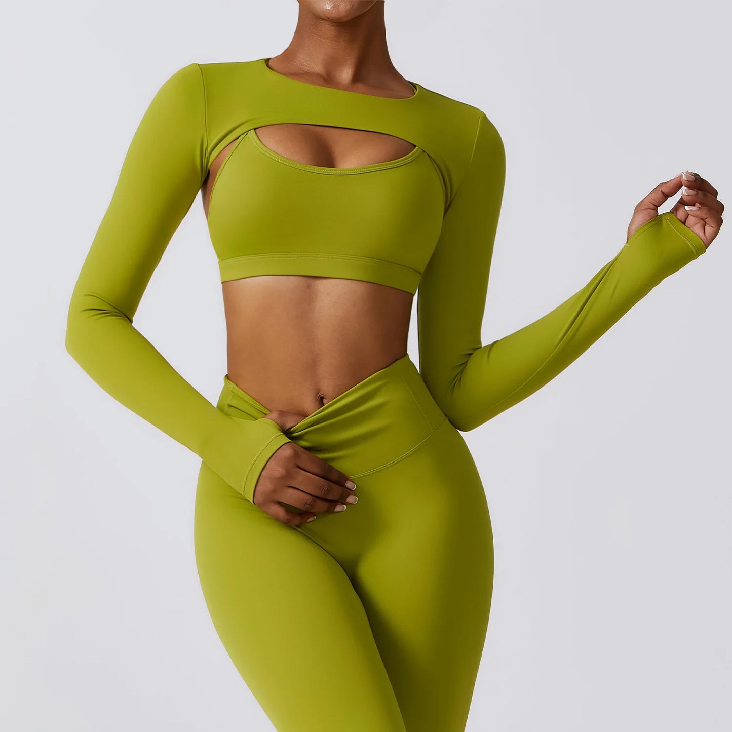 NEW S-XL 4 Colors Women Crop Tops Long Sleeve Breathable Running T-Shirts Gym Sports Top with Pad Yoga Shirts Fitness Workout Yoga Clothing Sets