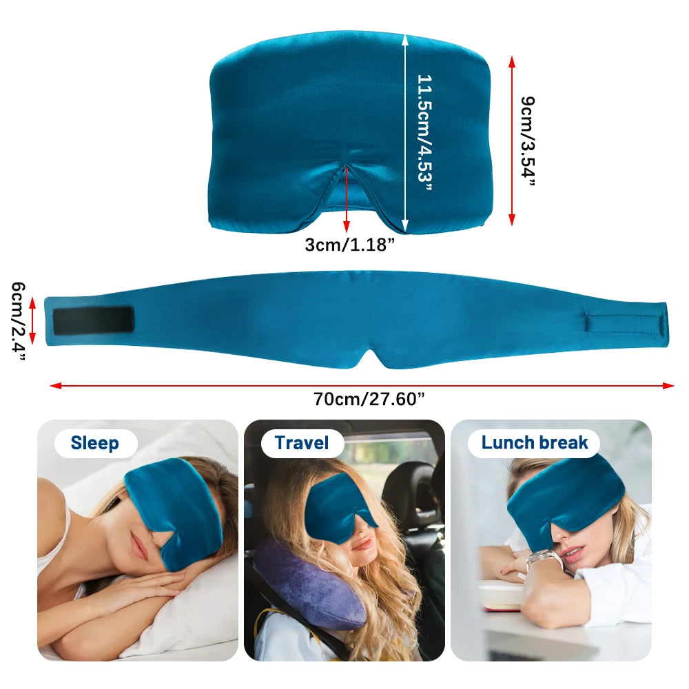 NEW Arrivals 8 Colors Soft 100% Silk Sleeping Mask Blocking Light Eye Cover Mask Outdoor Travel Hotels Airplane Sleep Mask Natural Mulberry Silk Smooth Eyepatch Mask