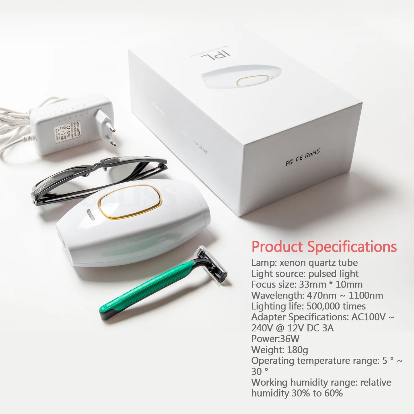 NEW Arrivals IPL Laser Epilator Body Bikini Laser Hair Removal For Women Flash Depilator Pulse Permanent Laser Epilator Home Use Epilator Skin Care Supplies Hair Care Accessories