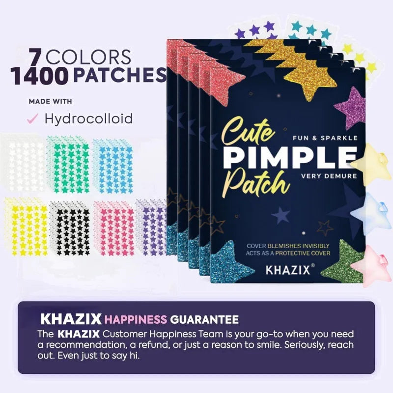 NEW Arrivals 【Hot Selling】 1400 Pieces Set of Multi-Color Star Acne Patches, Facial Ultra-Thin Acne Patches, Concealer Acne Pimples Patches, Female Teenage Skin Care Supplies
