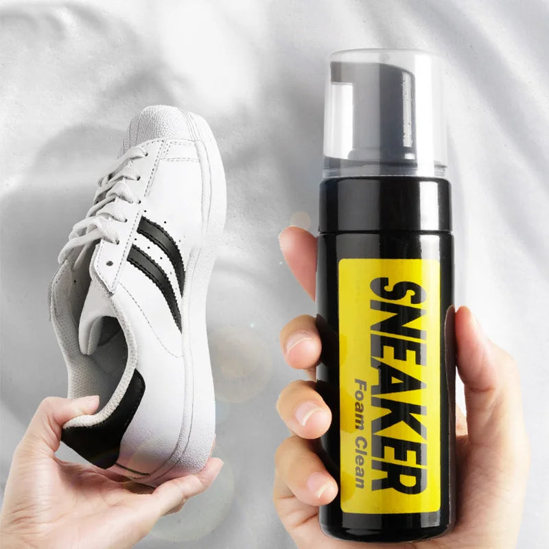 NEW 4PCS Set Sport Sneakers Shoes Cleaner Premium Water-Free Foam Sneaker Brush Towel Set Footwear Work on White Suede Boot 150ML Dry Cleaning Kit Sports Supplies