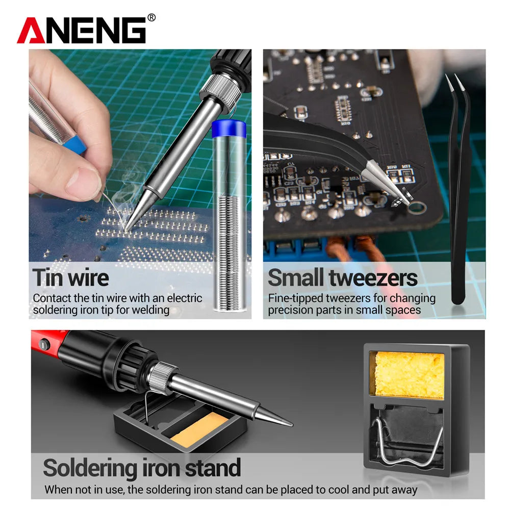 NEW Arrivals Electric Soldering Iron SL105 Digital Display Adjustable Temperature SL104 Adjustment Knob Portable Kit Weld Solder Repair