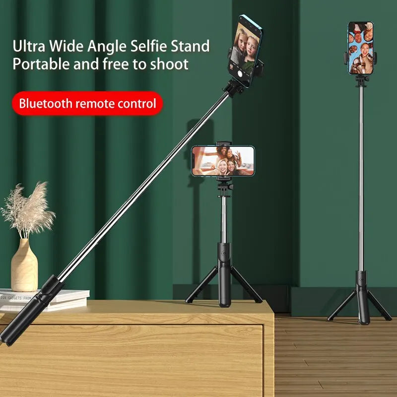 Bluetooth Wireless with Remote Control Selfie Stick Mini Tripod Extendable Monopod Remote Shutter For iPhone Samsung Xiaomi Phone Holder Accessories Electronic Supplies