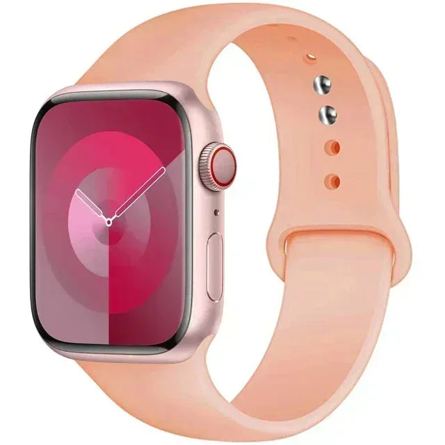 Original Silicone Strap For Apple Watch Band 44mm 38-40 42-46 41-45 46MM 49 mm Bracelet Watch Serie Accessories 10 9 7 4 5 6 8 SE Ultra 2 3 Electronics Supplies