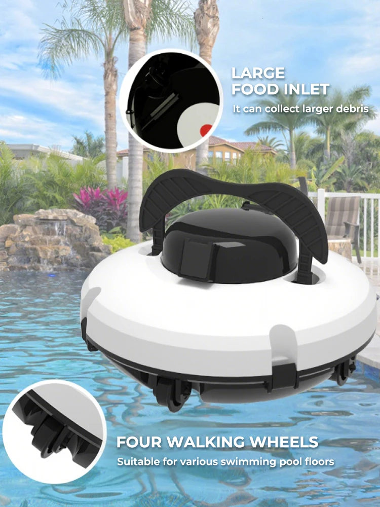 NEW UK/ US/ AUS/ EU Plug Powerful Wireless Cordless Robotic Pool Cleaner Pool Vacuum with Dual Motors Self Parking for Flat Ground Swimming Pools Set Water Pool Cleaning Supplies
