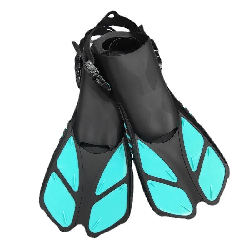 QYQ Frog Shoes Adult Fins with Adjustable Buckles Open Heels Designed for Snorkeling Scuba Diving