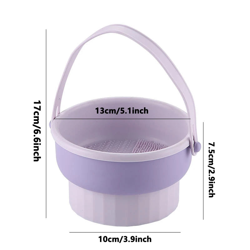 Multifunctional Silicone Makeup Brush Cleaner Makeup Egg Cleaner Powder Puff Drying Holder