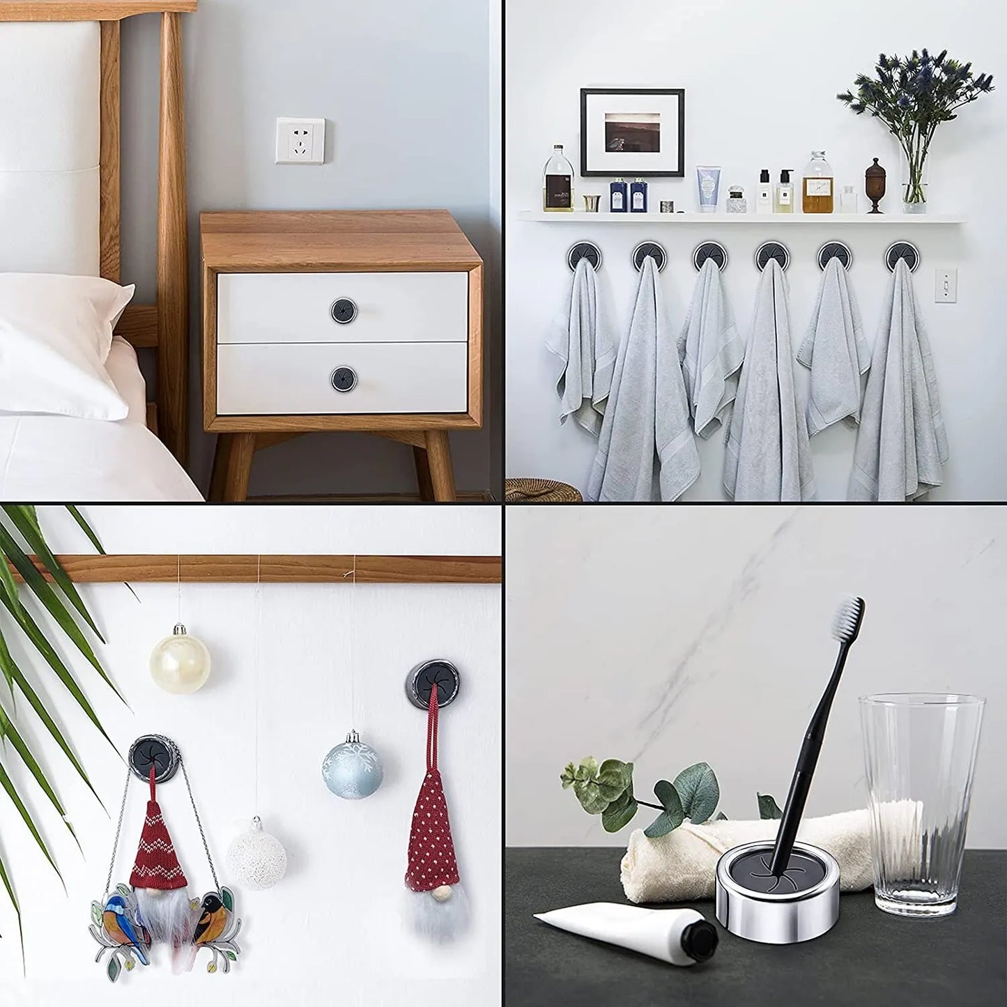 NEW Arrivals 3PCS Set Non Punching Dishwashing Cloth Storage Clip Dishcloth Clip Kitchen Household Gloves Hook Towel Rack Hole Clip Wall Hanging Kitchen Bathroom Accessories