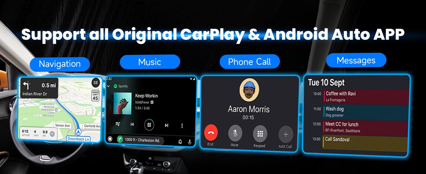 NEW Arrivals 2-in-1 Wired to Wireless CarPlay Adapter & Android Auto Wireless Adapter Plug & Play