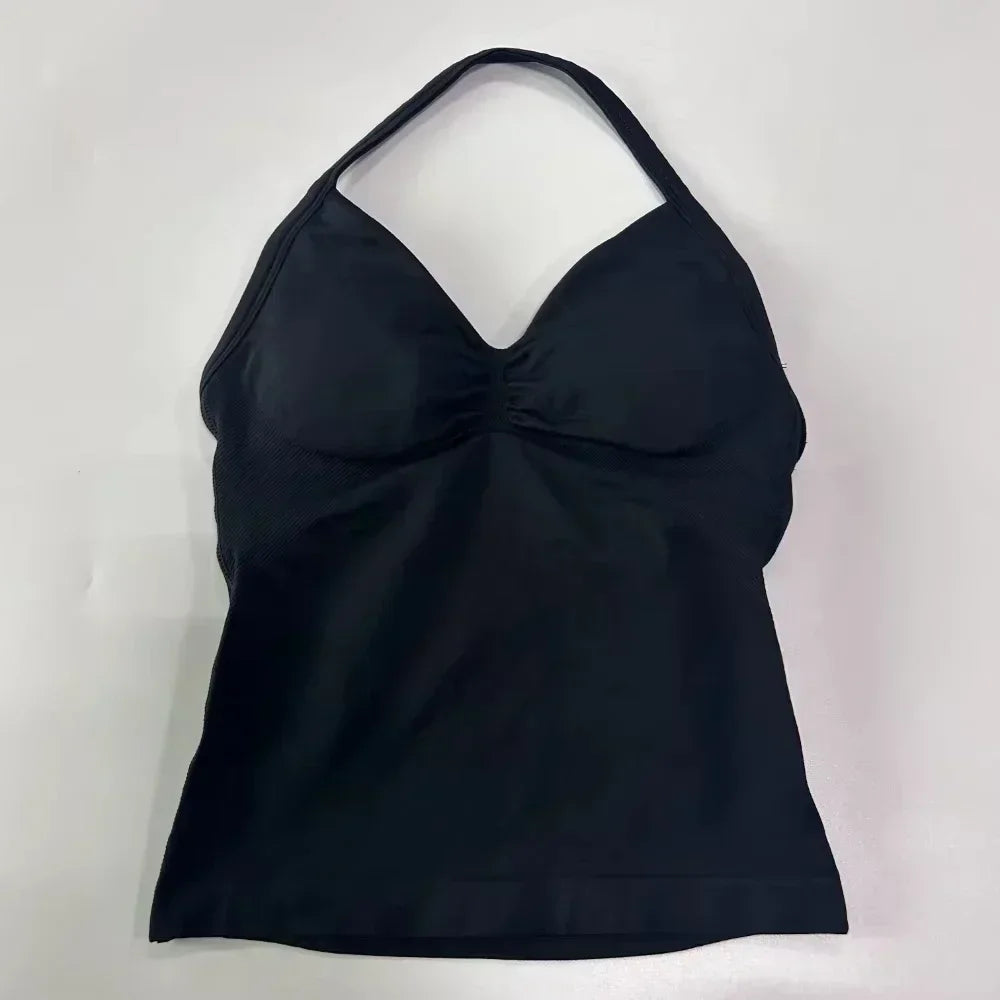 NEW Arrivals Halter Back Neck Top Push Up Vest Running Vest Sports Top Sports Bra Sports Vest Women's Sportswear Yoga Clothing