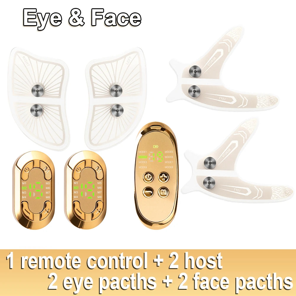 NEW EMS Facial Eye Massager Electric with Remote Control Muscle Stimulator Facial Massagers Beauty Eyes Face Lifting Fatigue Relief Women Skin Care Supplies