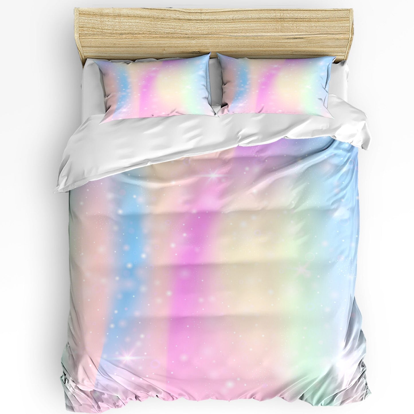 Lgbt Pride Rainbow Wood Printed Comfort Duvet Cover Pillow Case Home Textile Quilt Cover Boy Kid Teen Girl 3pcs Bedding Set