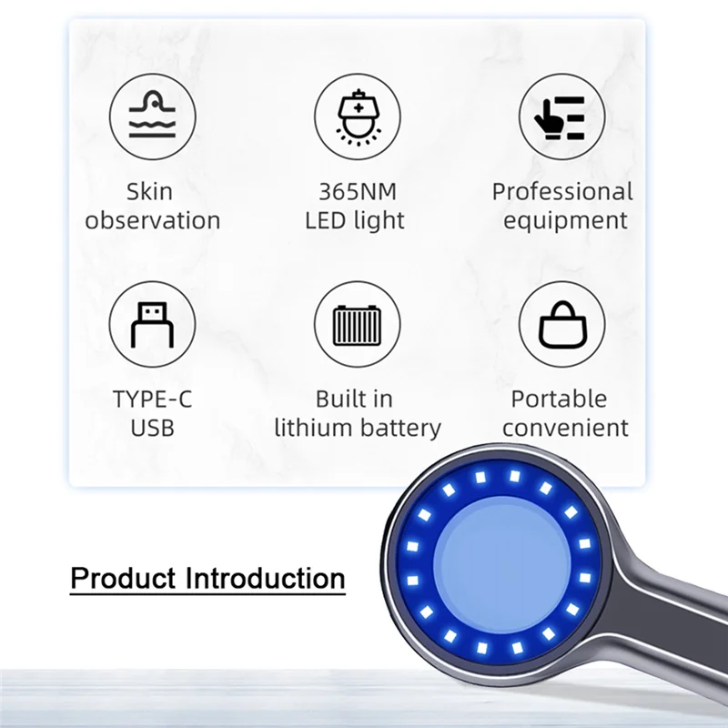 NEW AA20-Woods Lamp Skin Analyzer Skin UV Magnifying For Beauty Facial Full Body Testing Wood Lamp Light For Skin Care Analysis Testing